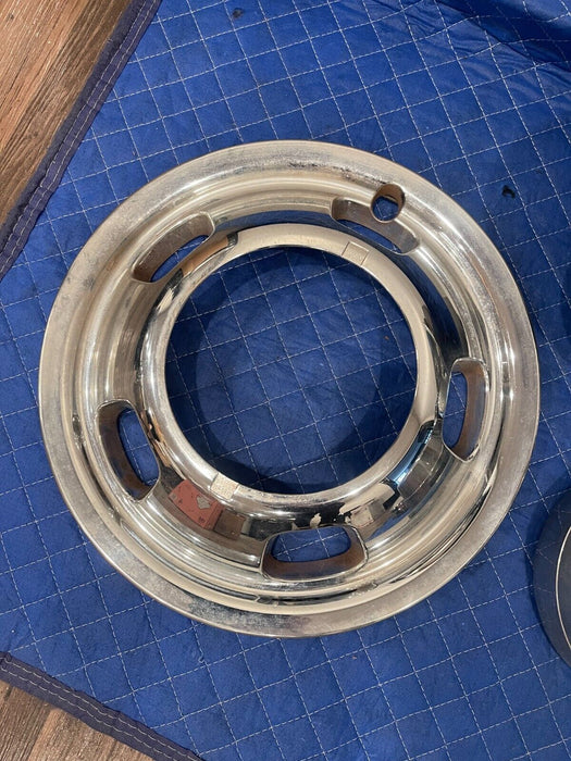 2012 DODGE RAM 3500 DUALLY CHROME WHEEL SIMULATORS & CAPS OEM