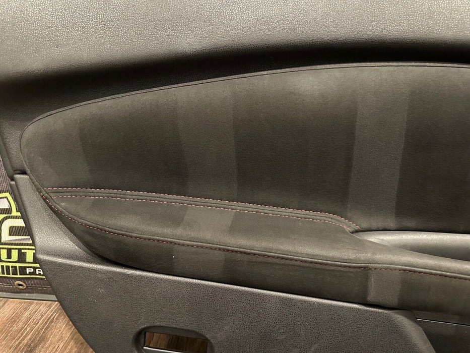 2018 NISSAN 370Z NISMO DRIVER LEFT DOOR PANEL W GUN METAL GREY HANDLE OEM *READ