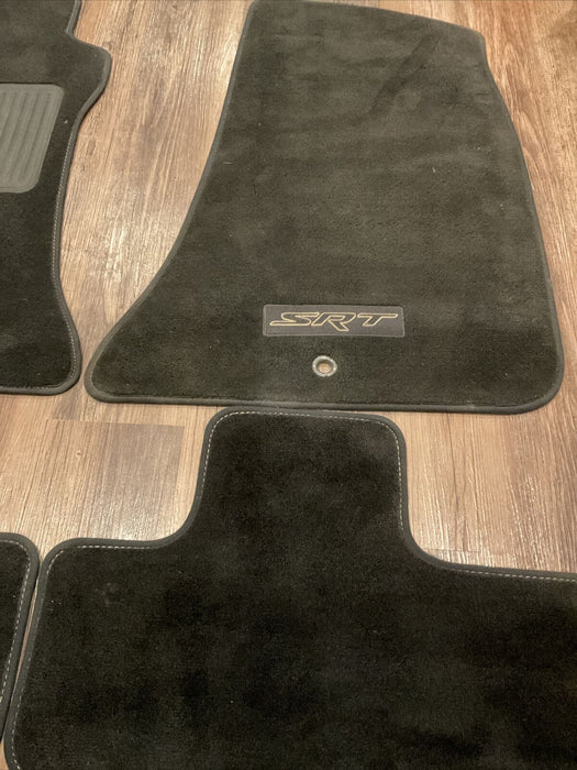 2017 DODGE CHALLENGER SRT BLACK FRONT AND REAR (4) CARPET FLOOR MAT OEM