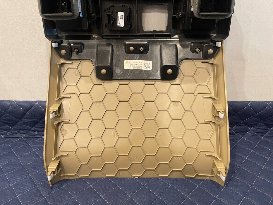 2017-2019 FORD F250 F350 F450 LARIAT TAN REAR CENTER CONSOLE END CAP PANEL OEM