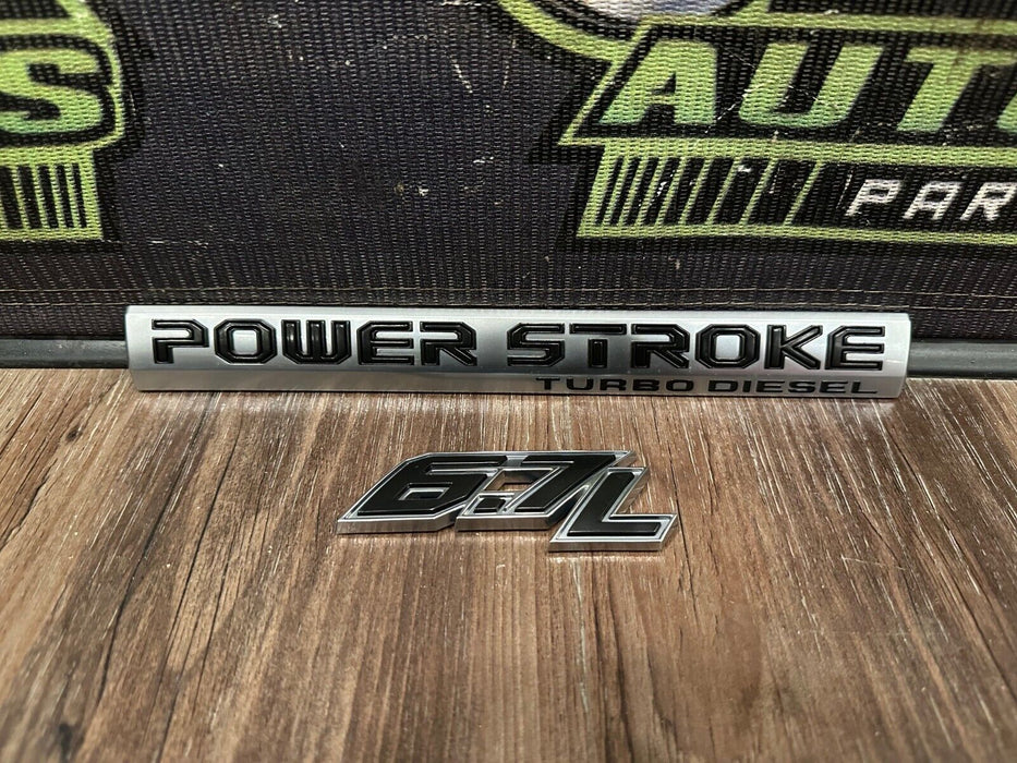 2017-2020 FORD F250 F350 F450 POWERSTROKE TURBO DIESEL 6.7L EMBLEM BADGES OEM