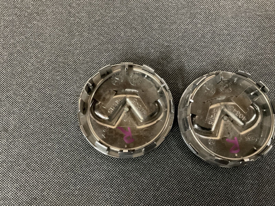 2013 INFINITI JX35 PAIR HUB CAP WHEEL CENTER CAP OEM 40343-5P215