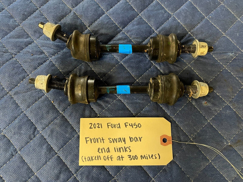 2021 FORD F450 SUPERDUTY FRONT SWAY BAR END LINKS OEM 300 MILES