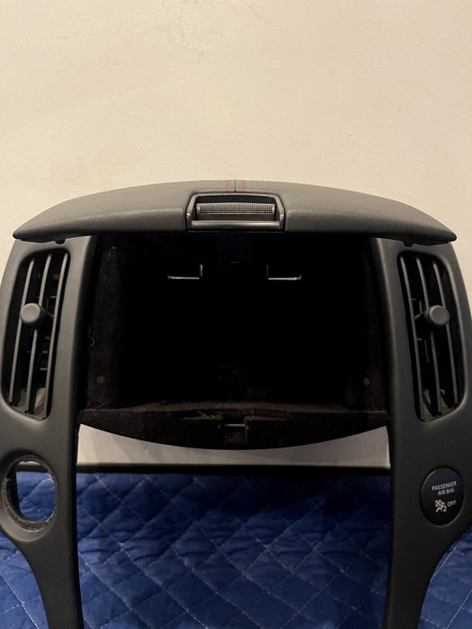 2017 NISSAN 370 NISMO RED STITCH CENTER DASH AC RADIO SURROUND BEZEL OEM *SCUFFS